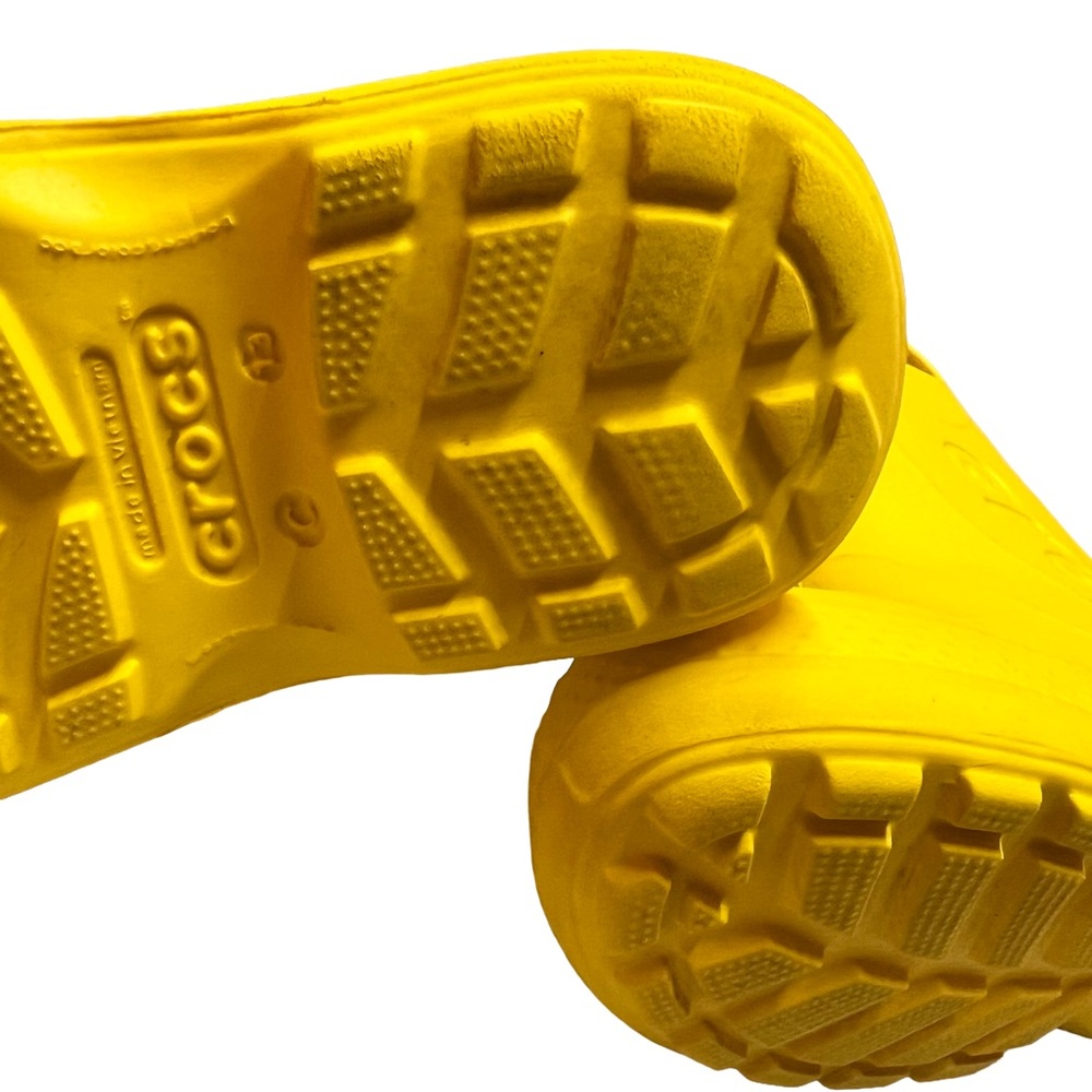 CROCS Kids Bright Yellow Rain Boots - Picture 8 of 8